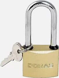 Doras 38mm Döküm Asma Kilit Sarı-Uzun Kanca