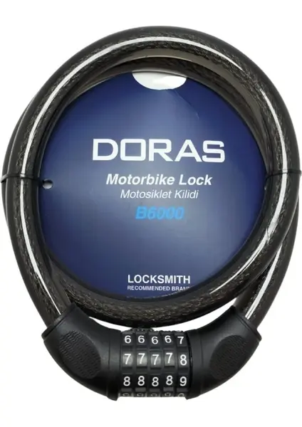 DORAS BİSİKLET KİLİDİ B6000 ( ŞİFRELİ )