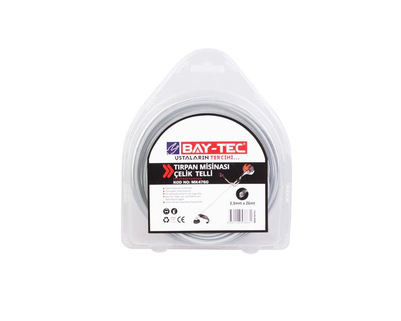 BAYTEC MK4760 TIRPAN MİSİNA ÇELİK 3.3MMx26 MT
