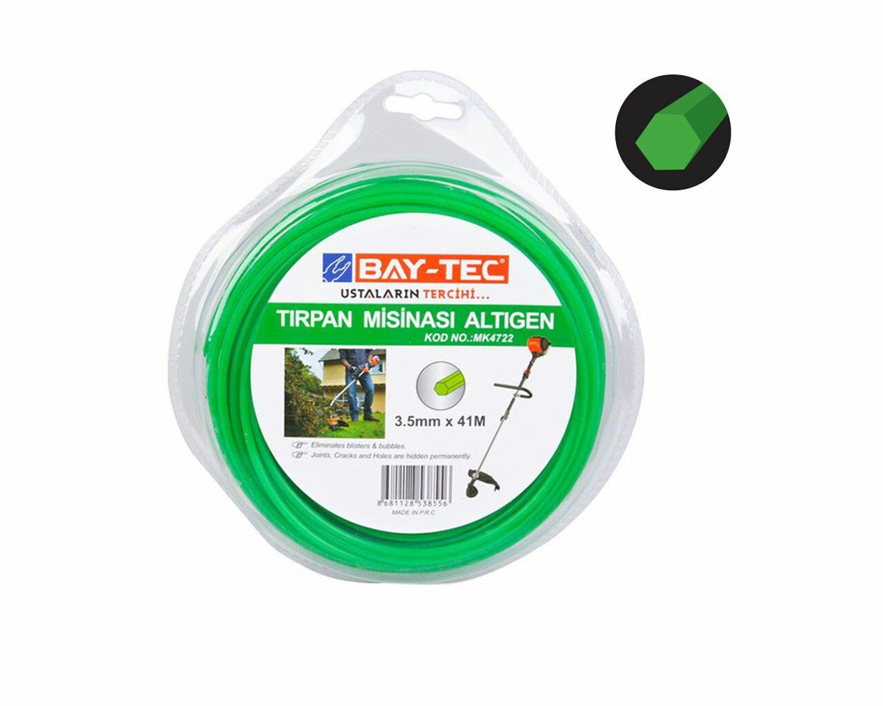 BAYTEC MK4722 TIRPAN MİSİNASI ALTIGEN 3.5 MMx41 MT