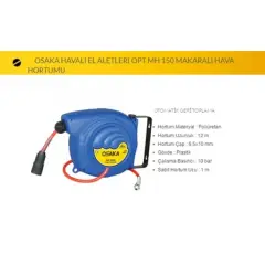 Osaka OPT MH-150 12 m Hava Hortum Makarası