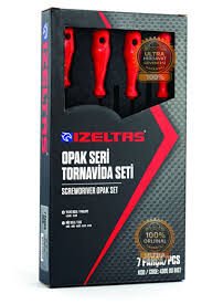 İzeltaş 4300 Opak Seri 7 Parça Tornavida Seti