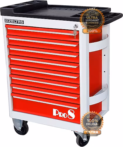 İzeltaş Pro 8241001209 206 Parça 8 Çekmeceli Takım Dolabı Seti