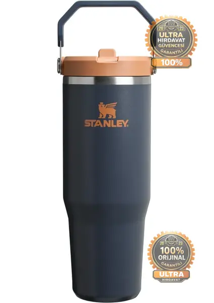 Stanley The Iceflow Flip Straw Lacivert 0.89 lt Pipetli Termos Bardak