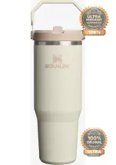 Stanley The Iceflow Flip Straw Krem 0.89 lt Pipetli Termos Bardak