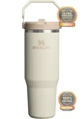 Stanley The Iceflow Flip Straw Krem 0.89 lt Pipetli Termos Bardak