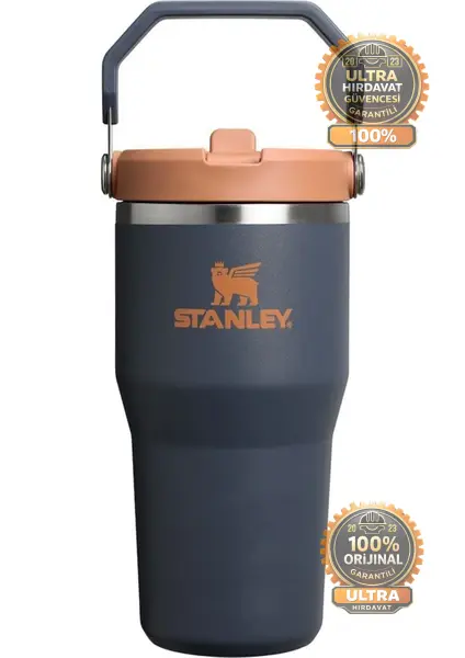 Stanley The Iceflow Flip Straw Lacivert 0.60 lt Pipetli Termos Bardak