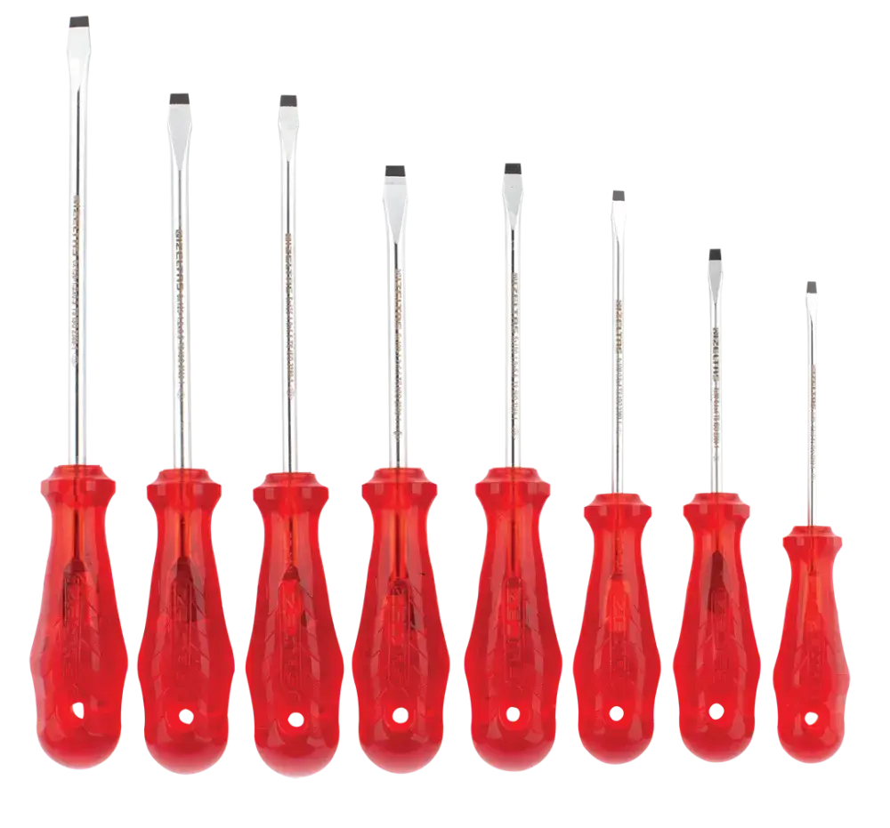 İzeltaş Kraft Seri Düz Uçlu Tornavida Takımı 8 parça