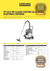 Karcher NT 50/2 Me Classic Edition 2300 W Islak Kuru Elektrikli Süpürge
