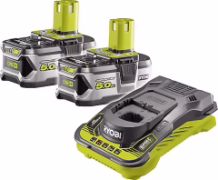 RYOBİ RC18150-250 18V Lİ-ION AKÜ VE ŞARJ CİHAZI SETİ - 2 X 5.0 AH