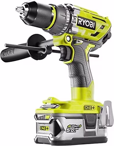 Ryobi R18PD7-0 akülü darbeli matkap (18 V, darbeli matkap fonksiyonu, pilsiz, hızlı sıkıştırmalı mandren, LED aydınlatma)