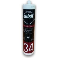Selsil 34 Silikonize Mastik 450 G Beyaz
