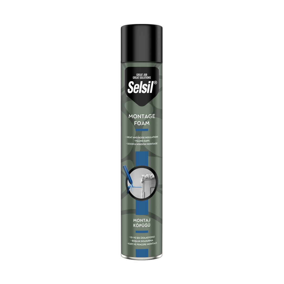 Selsil Pu Montaj Köpük 600gr Manuel 16'LI Mavi Dizayn